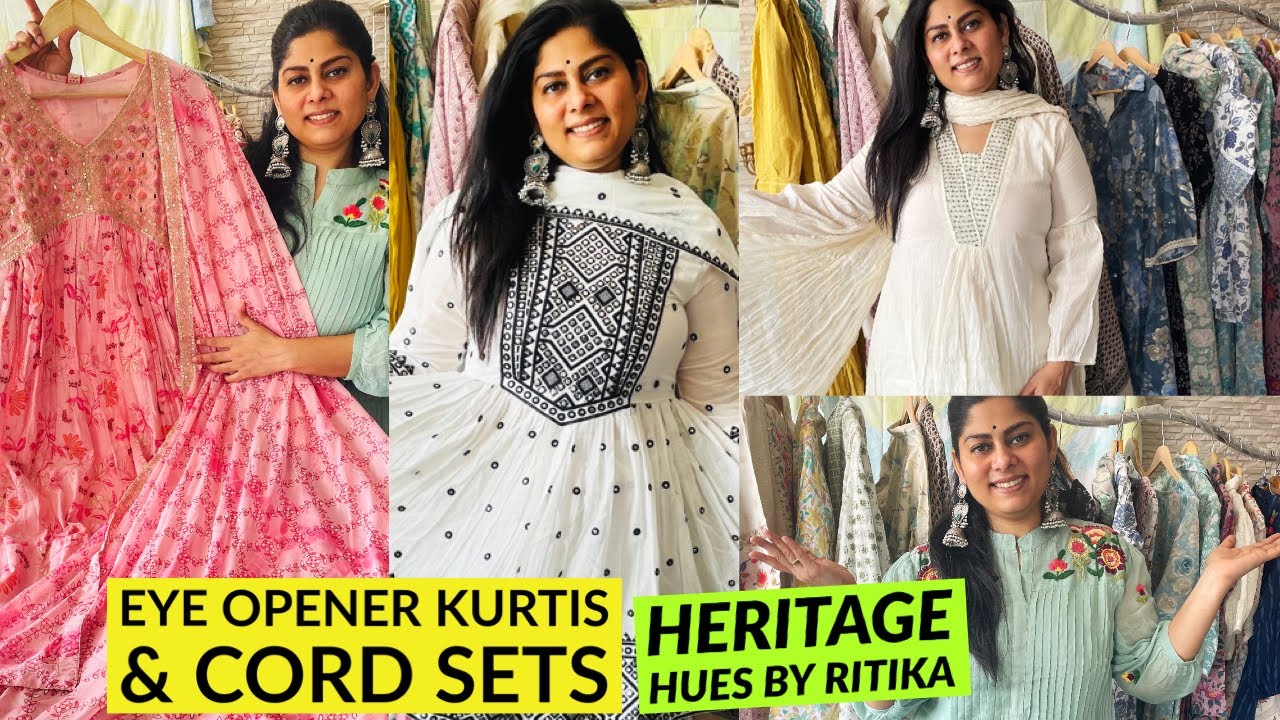 Stunning Kurtis, Gowns, Cordsets, Cotton Party Wear Sharara Set at Heritage Hues By Ritika.