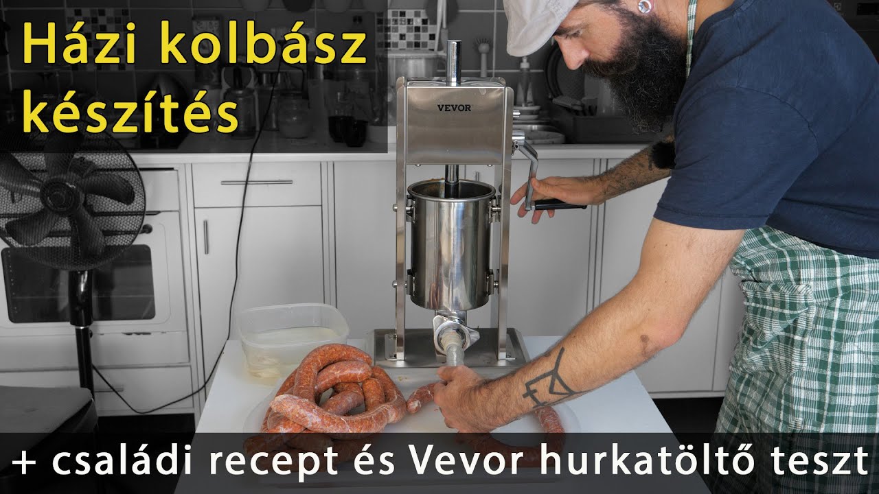 Házi kolbász készítés otthon recept - Vevor kolbász hurka töltő