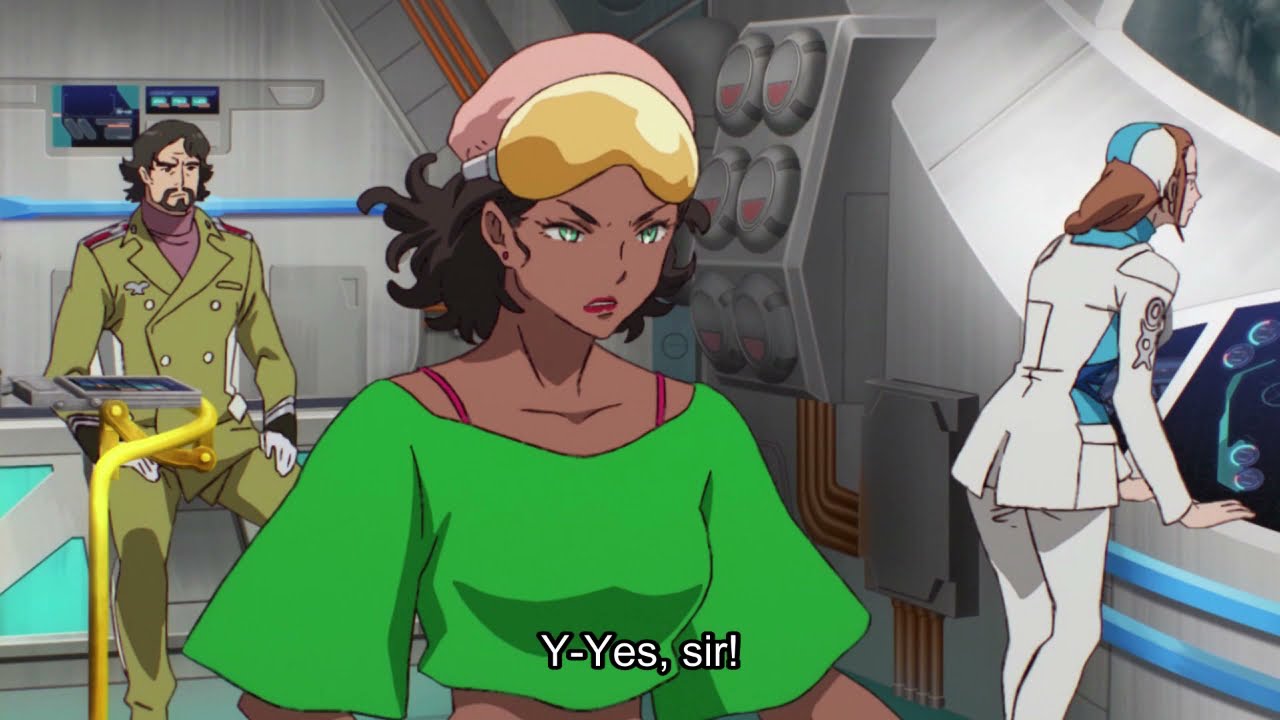 Megafauna helmslady Steer great moments (from Gundam: G no Reconguista)