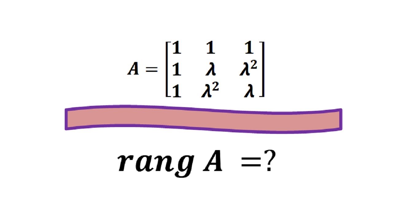 Matrice - rang (1)