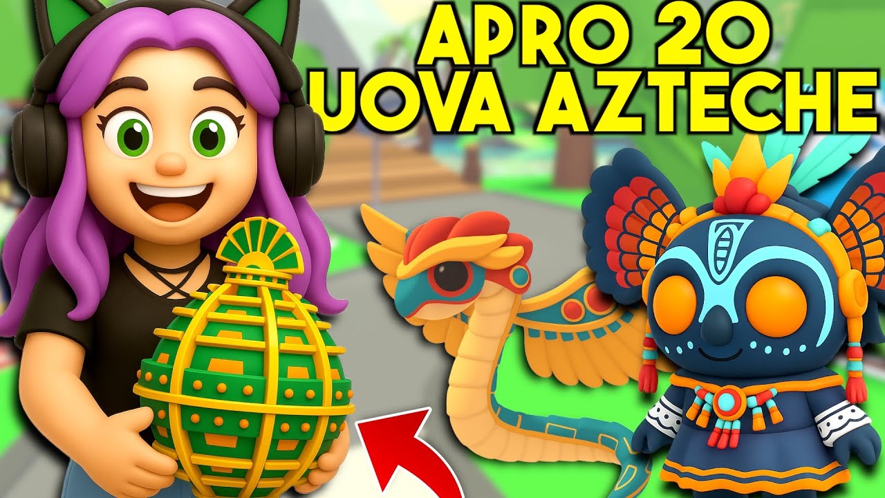 Apriamo 20 UOVA AZTECHE per avare i NUOVI PET LEGGENDARI su Adopt Me Roblox 🐨🐍