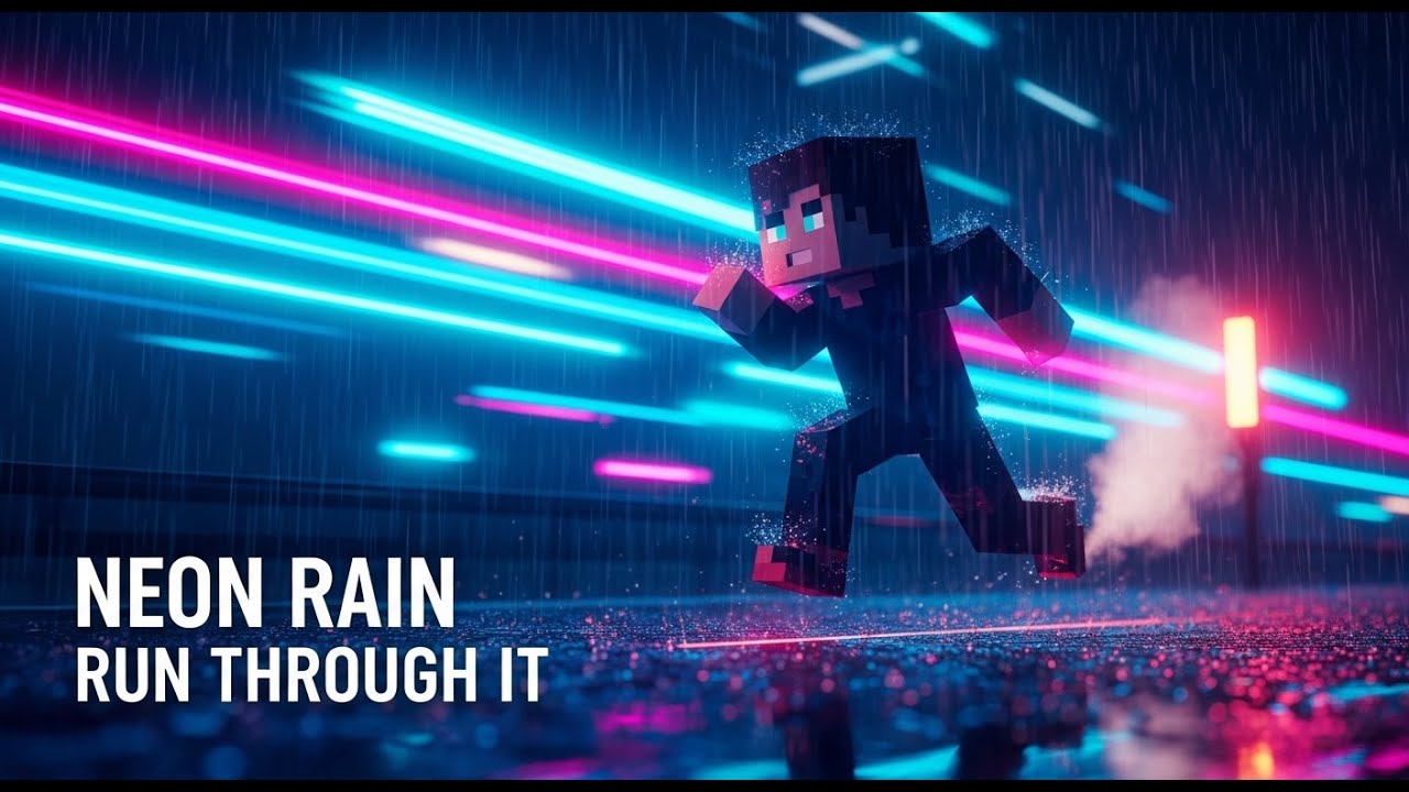 Neon Rain – DannyHO | Minecraft-Style EDM Visual | Afterglow (Track 06)