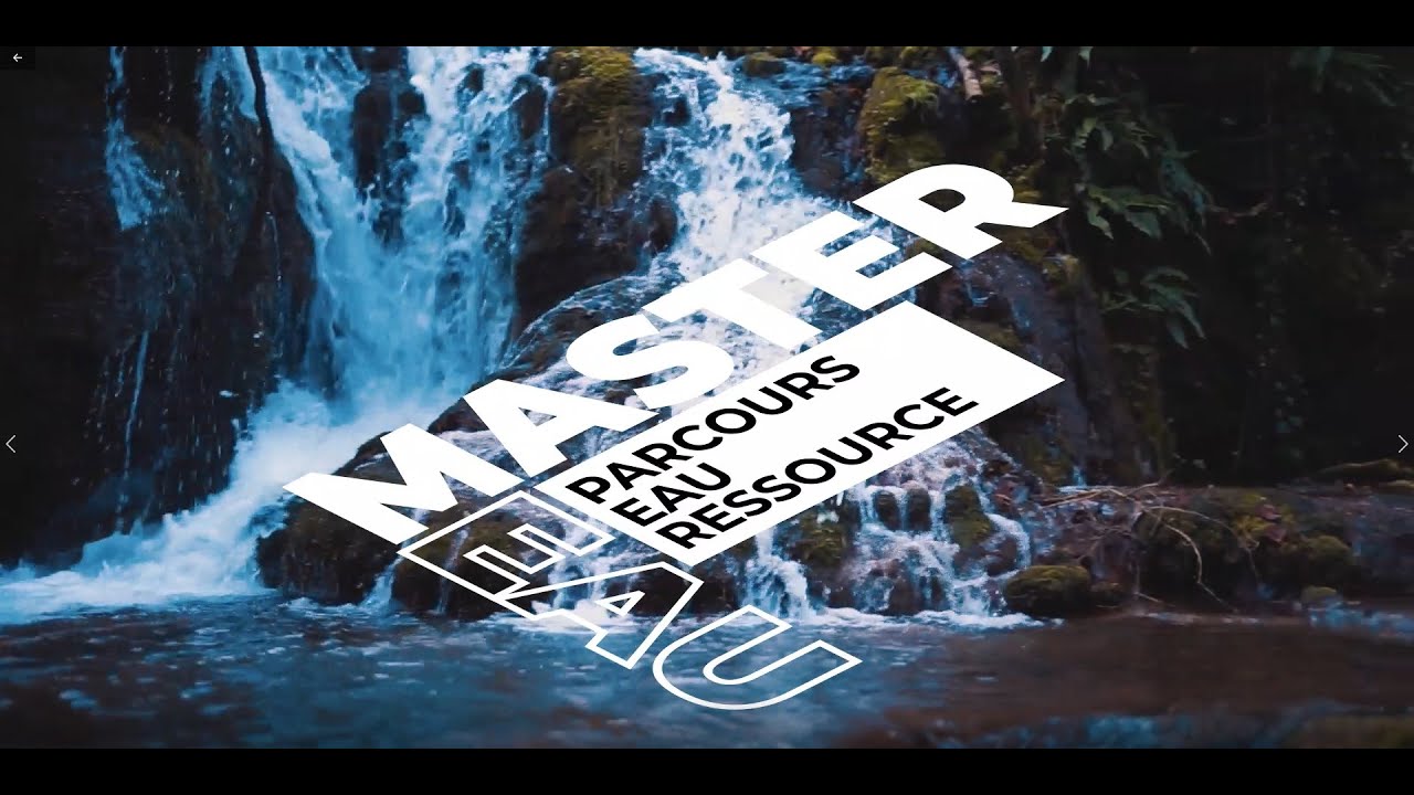 Présentation du Master Eau Ressource