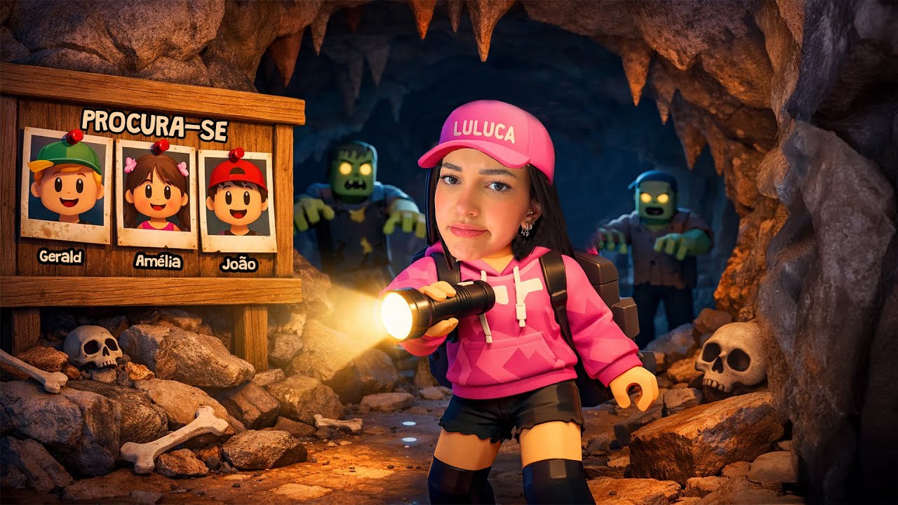 PROCURANDO CRIANÇAS DESAPARECIDAS NA CAVERNA MAL ASSOMBRADA | Luluca Games