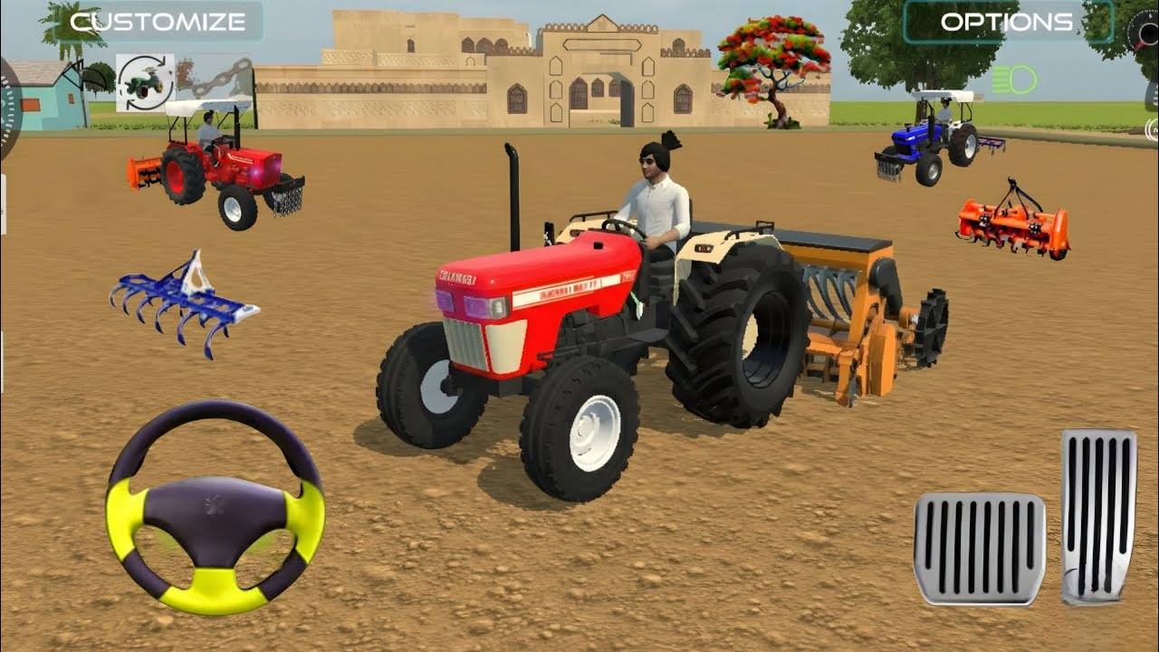 SWARAJ 🚜 // MAHINDRA 🚜//FARMER//TRACTOR FROM  ALL FARMING 🌾🌿 3D GAM VIDEO PLAY GAMING