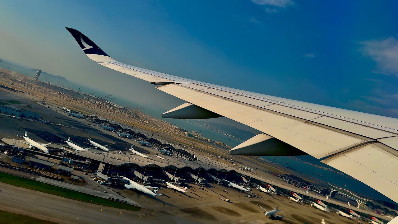 [4K] – Awesome Hong Kong Takeoff – Cathay Pacific – Airbus A350-1000 – HKG – B-LXF – SCS 1367