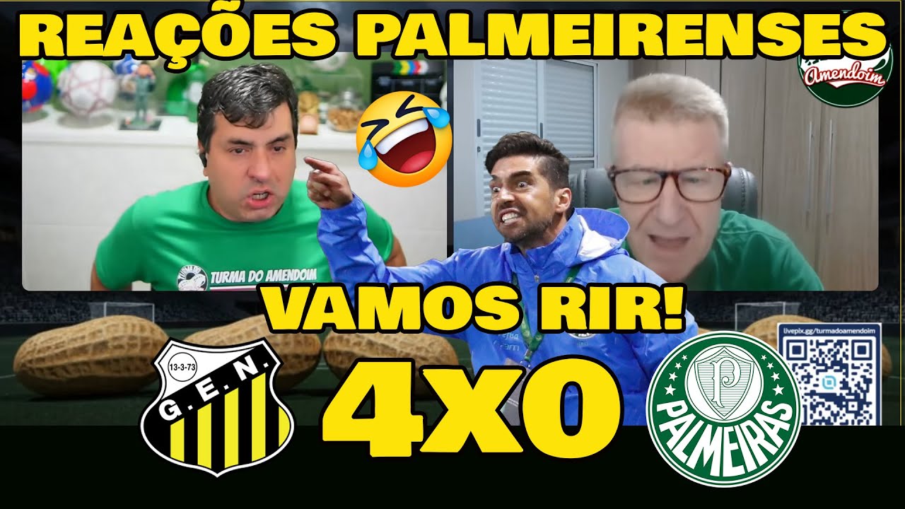 REAÇÕES DA TURMA DO AMENDOIM! NOVORIZONTINO 4x0 PALMEIRAS VAMOS RIR!