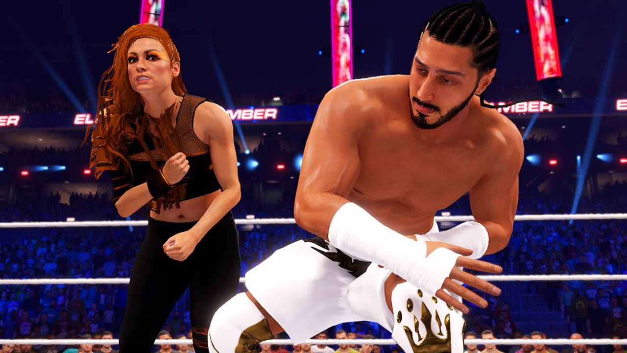 Becky Lynch vs Mustafa Ali - Intergender match - WWE 2K22