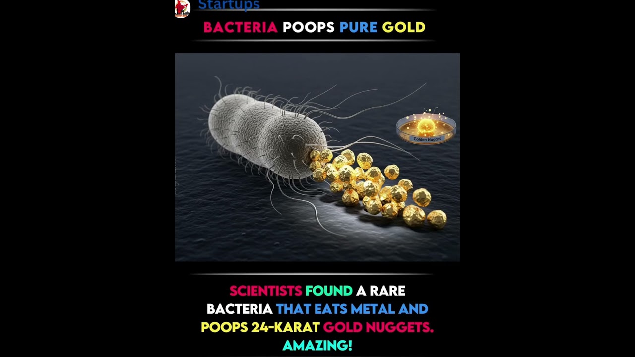 This Bacteria Creates Pure 24K Gold?!💰 #Science #Shorts