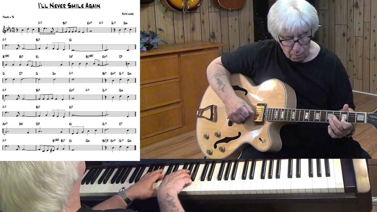 I'll Never Smile Again - Jazz guitar & piano cover - Yvan Jacques