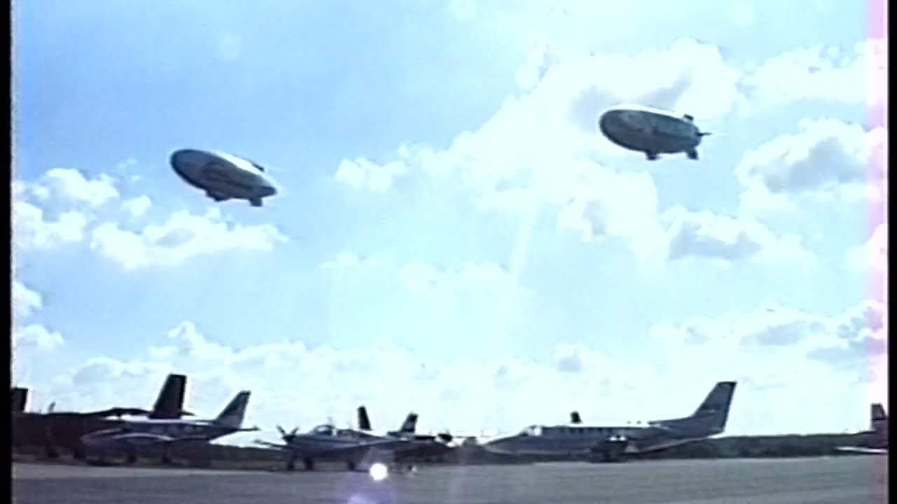Fujifilm and Esso Unleaded Airships at Fairoaks, September 1990