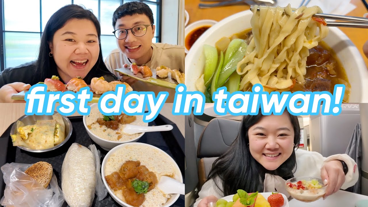 first day in taiwan!! 🇹🇼 (beef noodle soup🍜, boba🧋, sushi🍣) + MERCH ANNOUNCEMENT 🤩 | VLOGMAS DAY 1