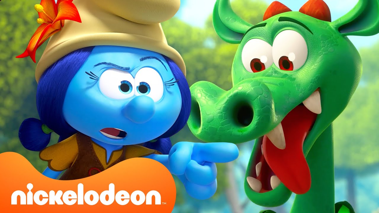 Smurflily's Pet Dragon Eats Smurf Wimpy! 🤭 | @Nicktoons