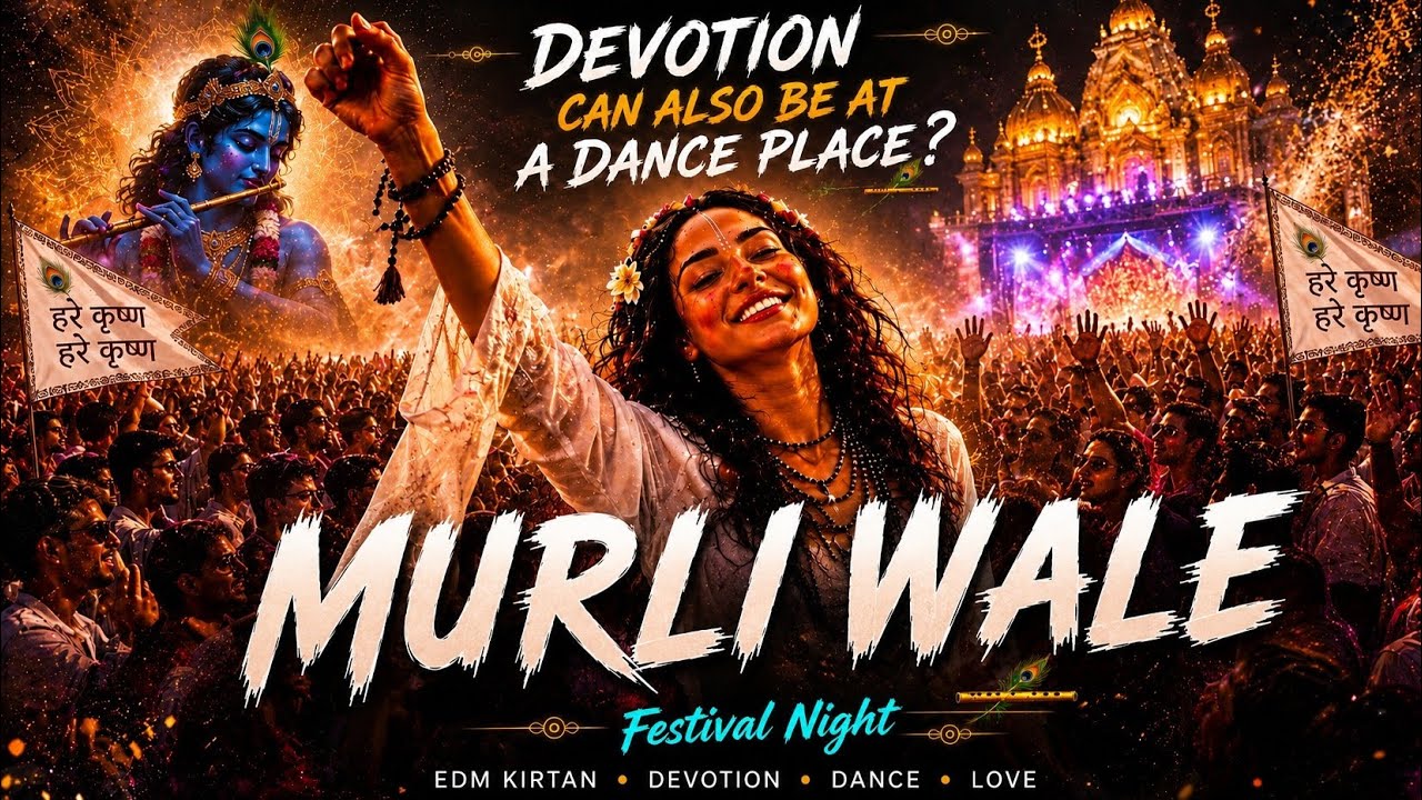 MURLI WALE Festival Night 🔥 Hare Krishna EDM Kirtan | Vrindavan Dance Party 2026