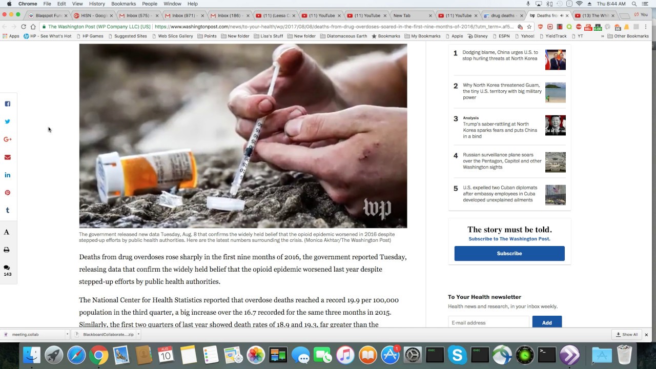 Drug Deaths Rose In The First 9 Months In 2016