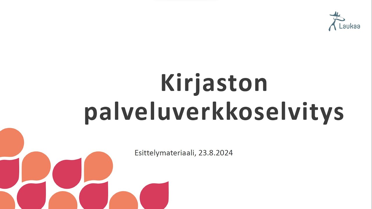 Kirjaston palveluverkkoselvitys 2024