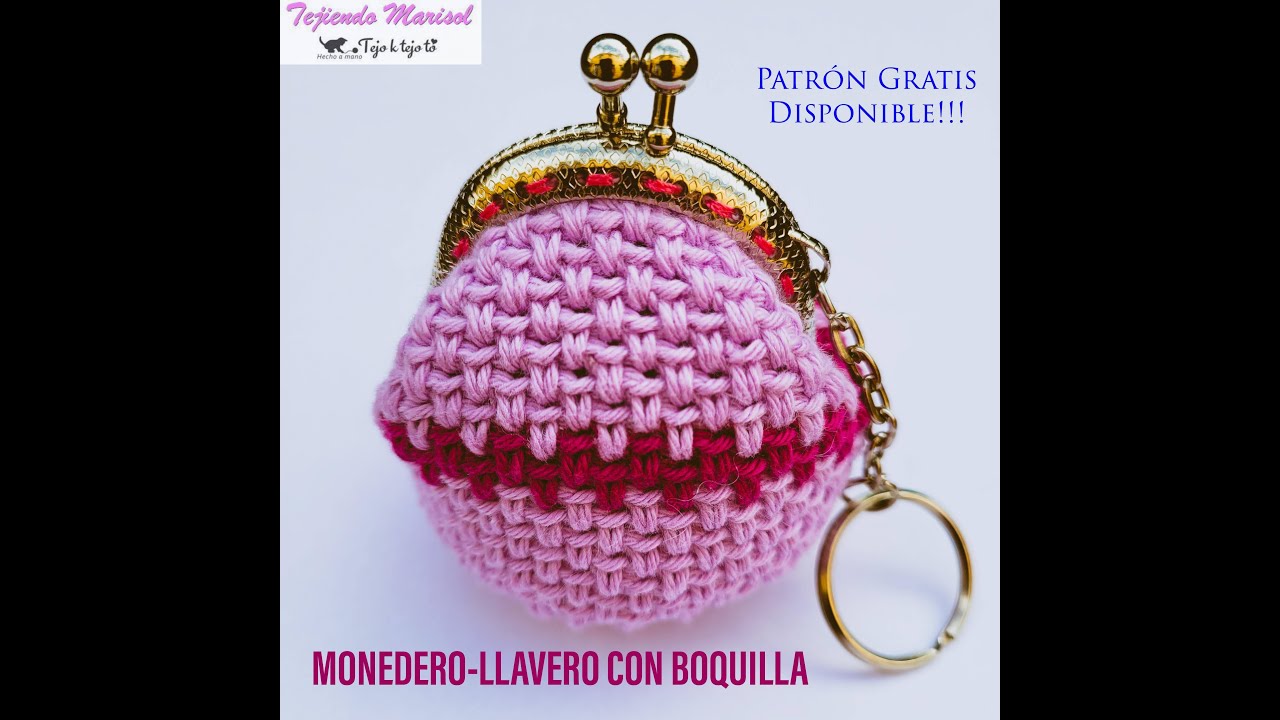 Monedero llavero boquilla crochet