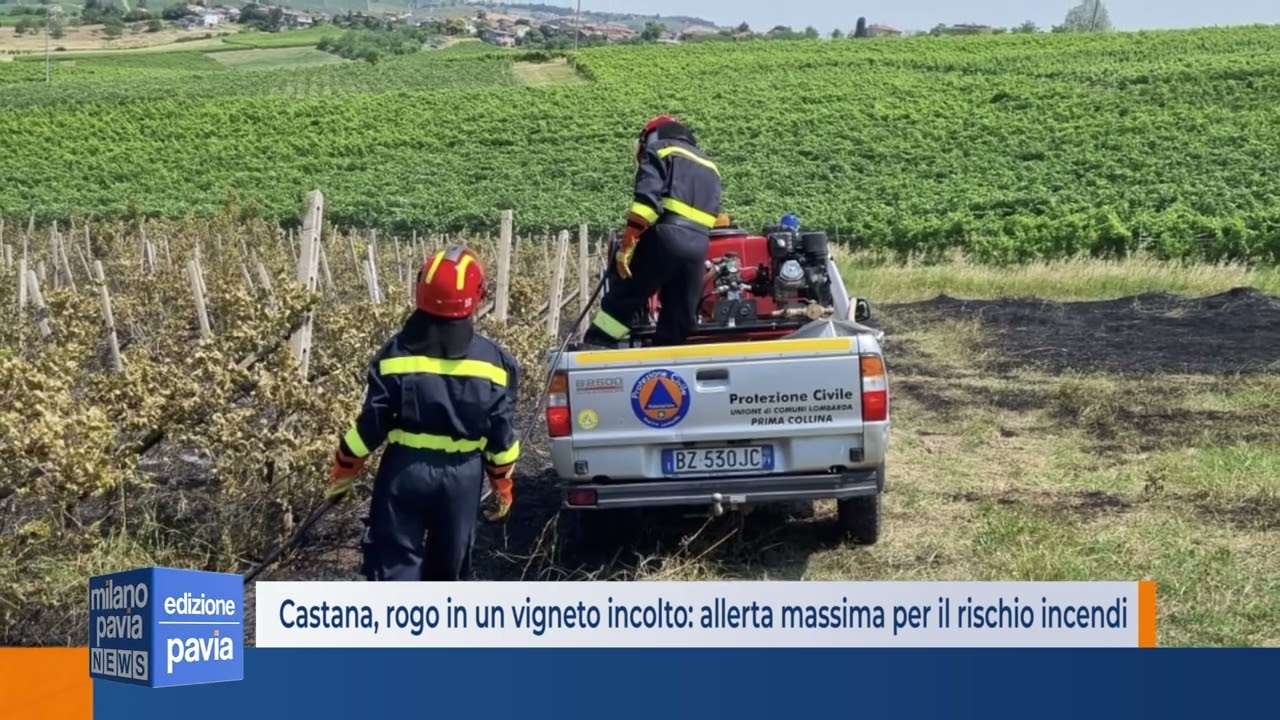 Castana, rogo in un vigneto incolto: allerta massima per il rischio incendi in tutto il territorio
