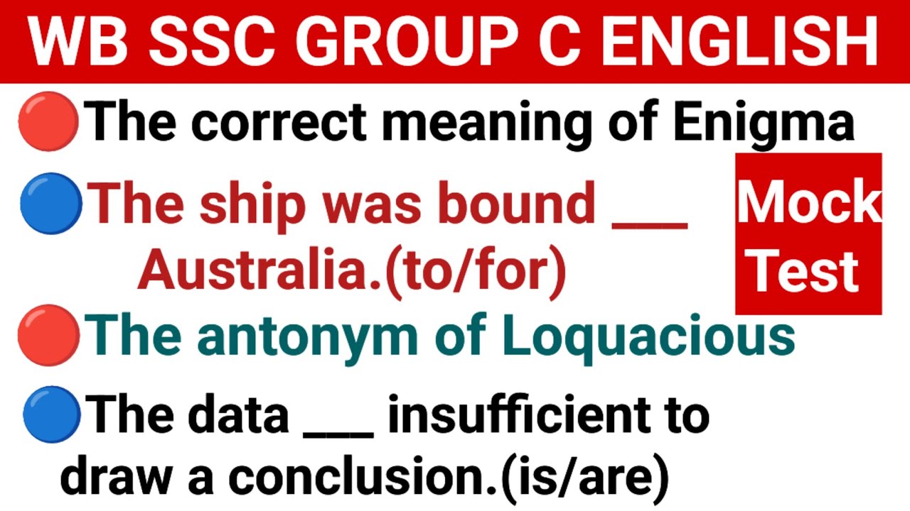 WB SSC GROUP C ENGLISH CLASS BY RGM EDUCATION || WB SSC GROUP C ENGLISH CLASS 2026 