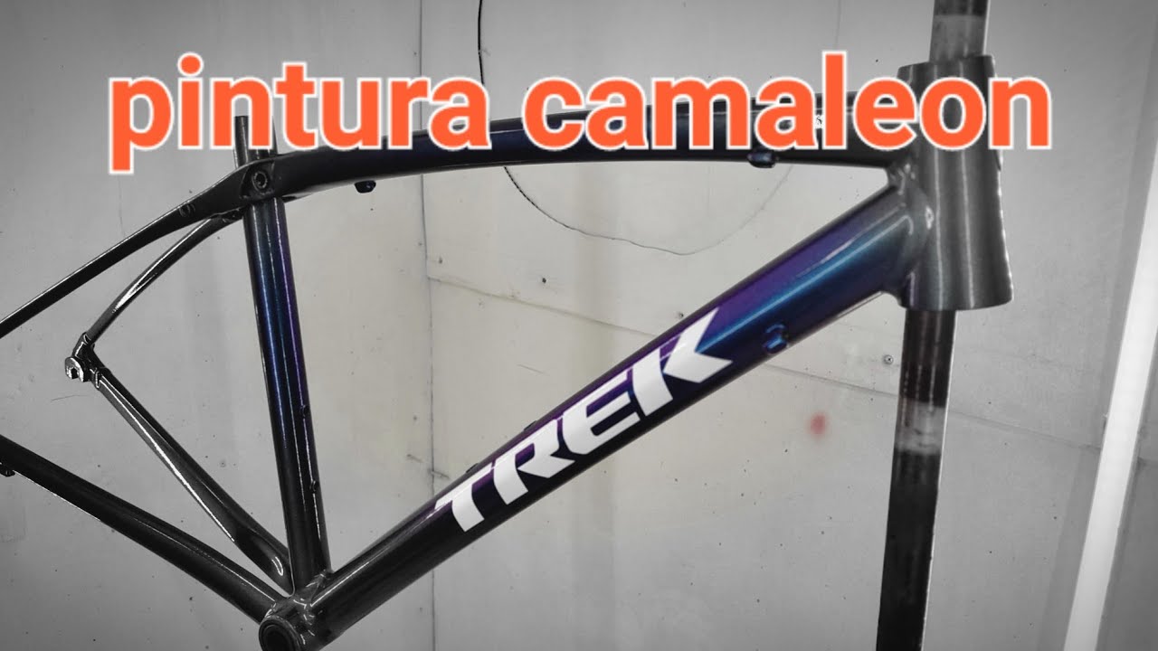 como pintar bicicleta trek color camaleon tornasol morado a azul