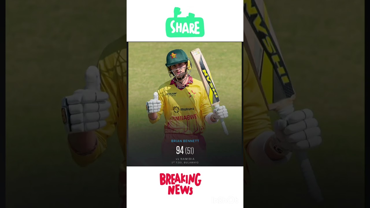 🔥Brian Bennett&rsquo;s Career-Best 94 Powers Zimbabwe to Victory💥💥