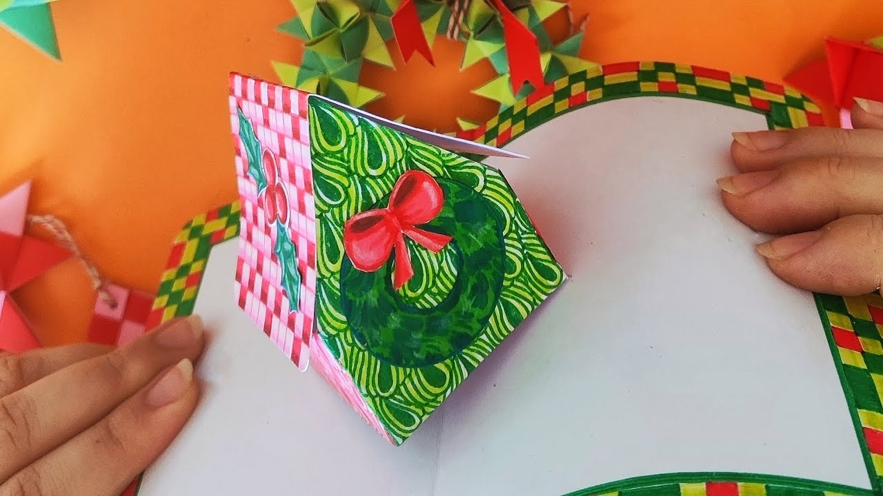 Como hacer una Tarjeta Pop Up paso a paso - (casita Navideña 🎄✨)