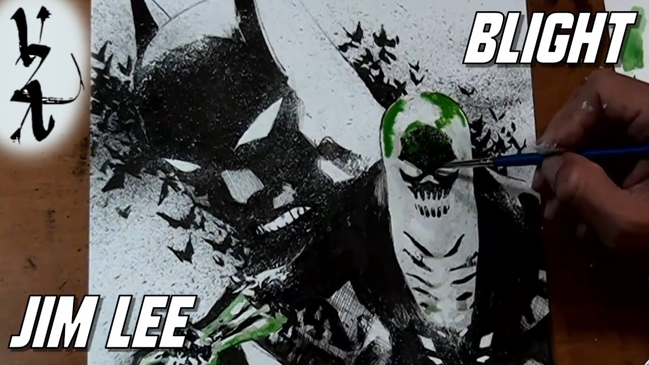 Jim Lee drawing Batman Beyond and Blight