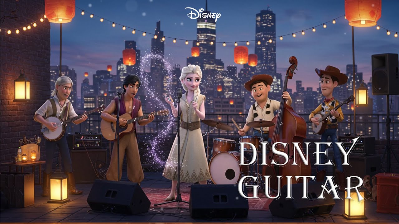 Нежная Акустическая Disney Джазовая Гитара 2025 🎸 | Спокойные Каверы для Учёбы и Отдыха