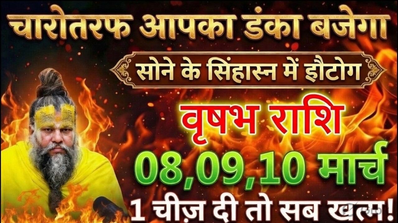 वृषभ राशि 4,5,6 मार्च चारोतरफ आपका डंका बजेगा सोने के सिंहासन में बैठोगे @astrobharti7288
