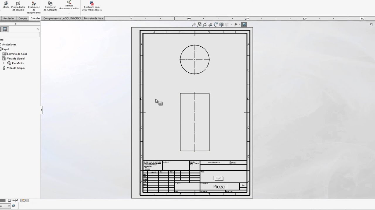 Solidworks - Cambiar el color del Formato de hoja