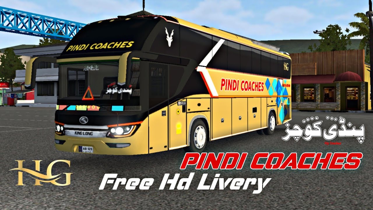 Pindi Coaches HD Bus Livery | Pakistani Buses Livery King Long Daewoo |