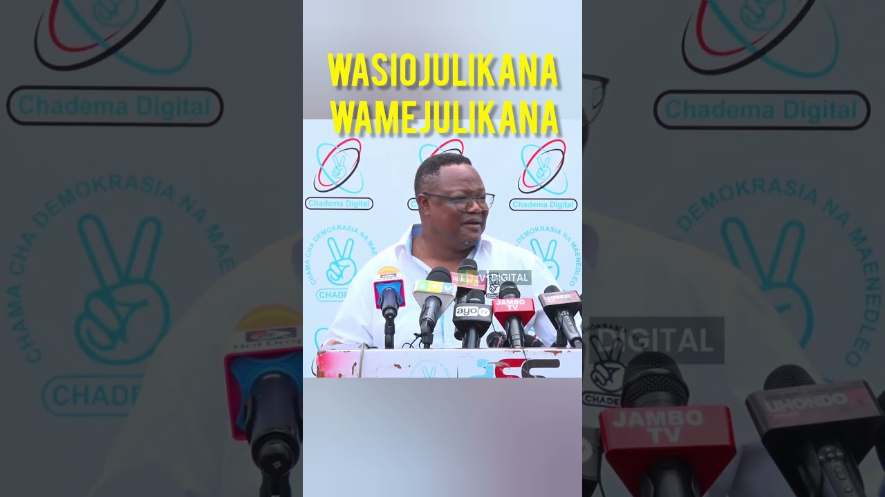 Wasiojulikana wameanza kujulikana #Tundu #Lissu