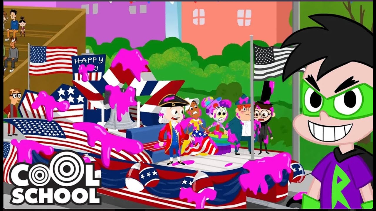 Ray Blank SLIMES 4th of July Parade 🎆 The Stupendous Drew Pendous | Cool School Cartoons for Kids