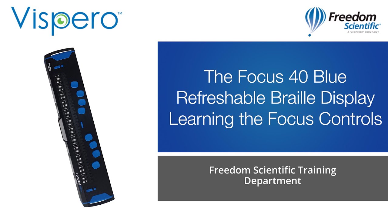 The Focus 40 Blue Refreshable Braille Display Controls & Layout