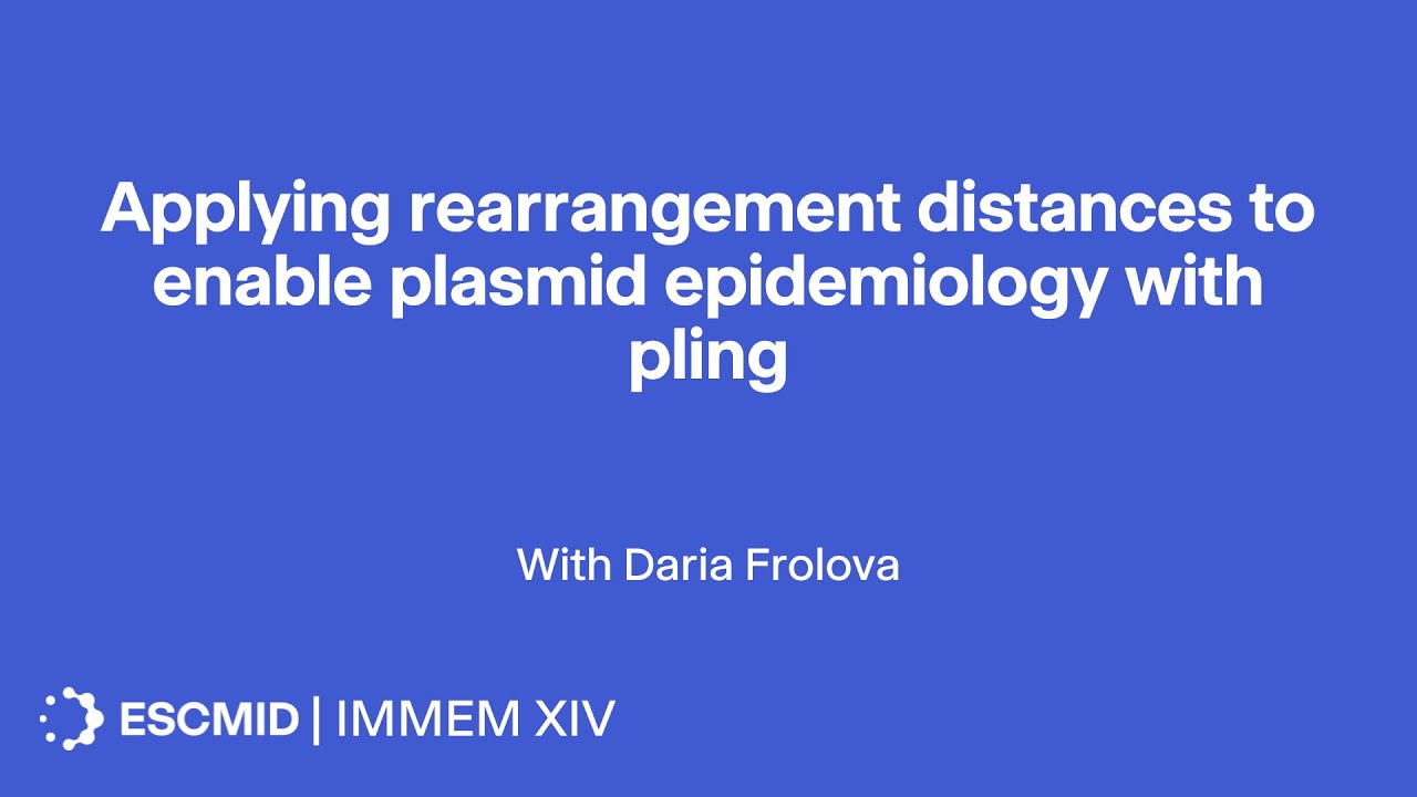 Applying rearrangement distances to enable plasmid epidemiology with pling | IMMEM XIV