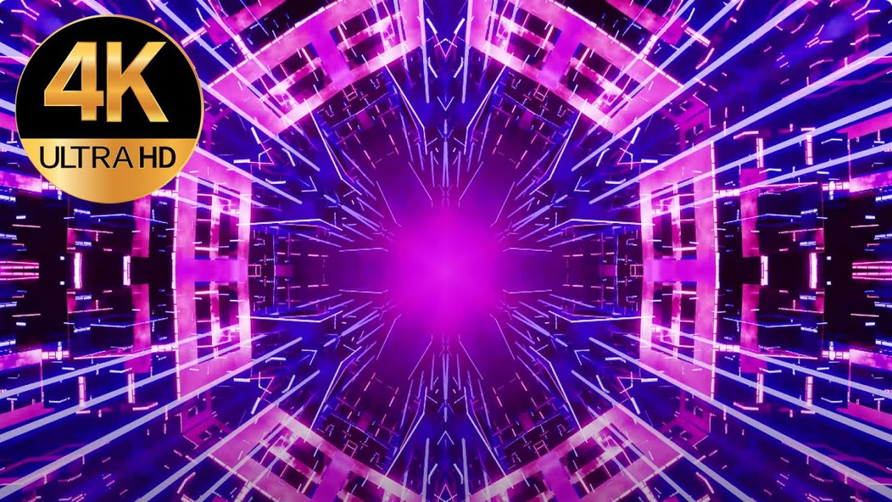5 hour TV 4k fast moving Metallic Blue Pink Color Relaxing Meditation Video Tunnel Background loop