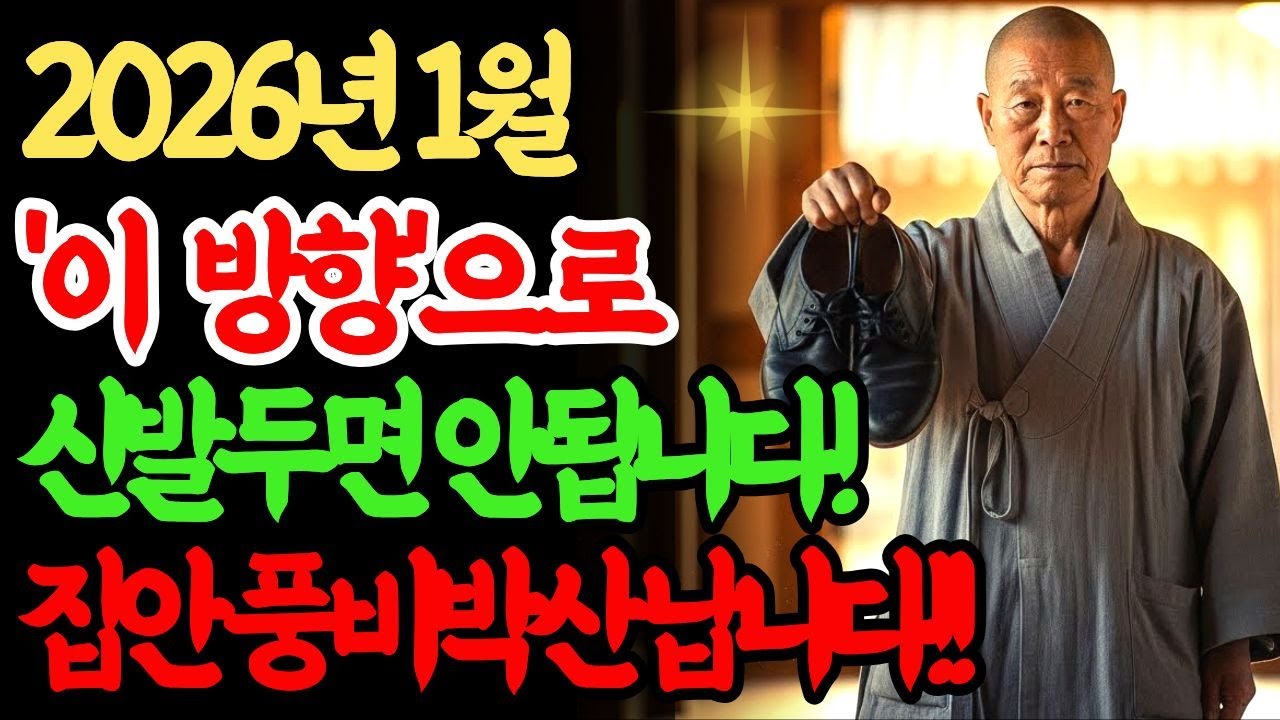 현관에 신발 이 방향으로 두면 큰일납니다. 2026년 병오년 새해 집안과 재물운 풍비박산 납니다!! 당장 확인하세요 | 현관풍수 | 금전운 | 재물운 | 돈복 | 집안풍수