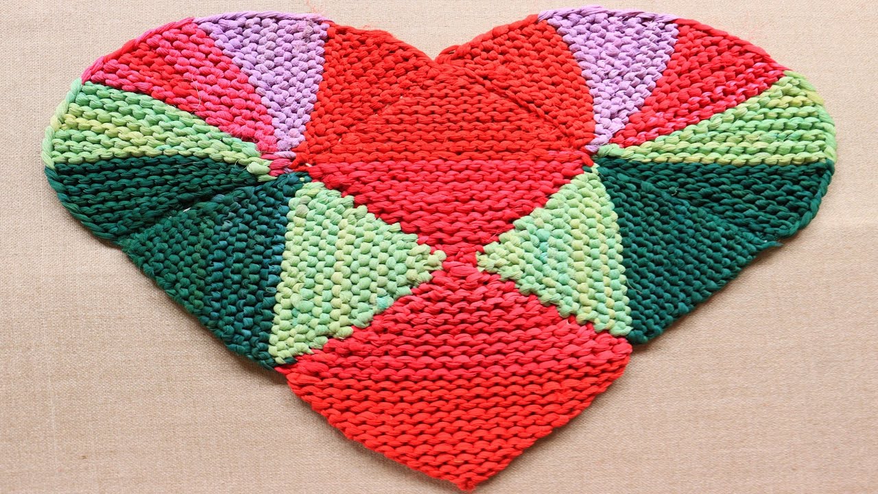 दिल❤️ के आकर में कई रंगो से पायेदान की डिजाईन बनाना सीखे | Heart❤️ shape doormat design |