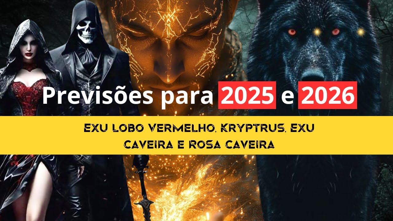 Exu Lobo Vermelho, Kryptrus, Caveira e Rosa caveira / Previsões para 2025 e 2026.
