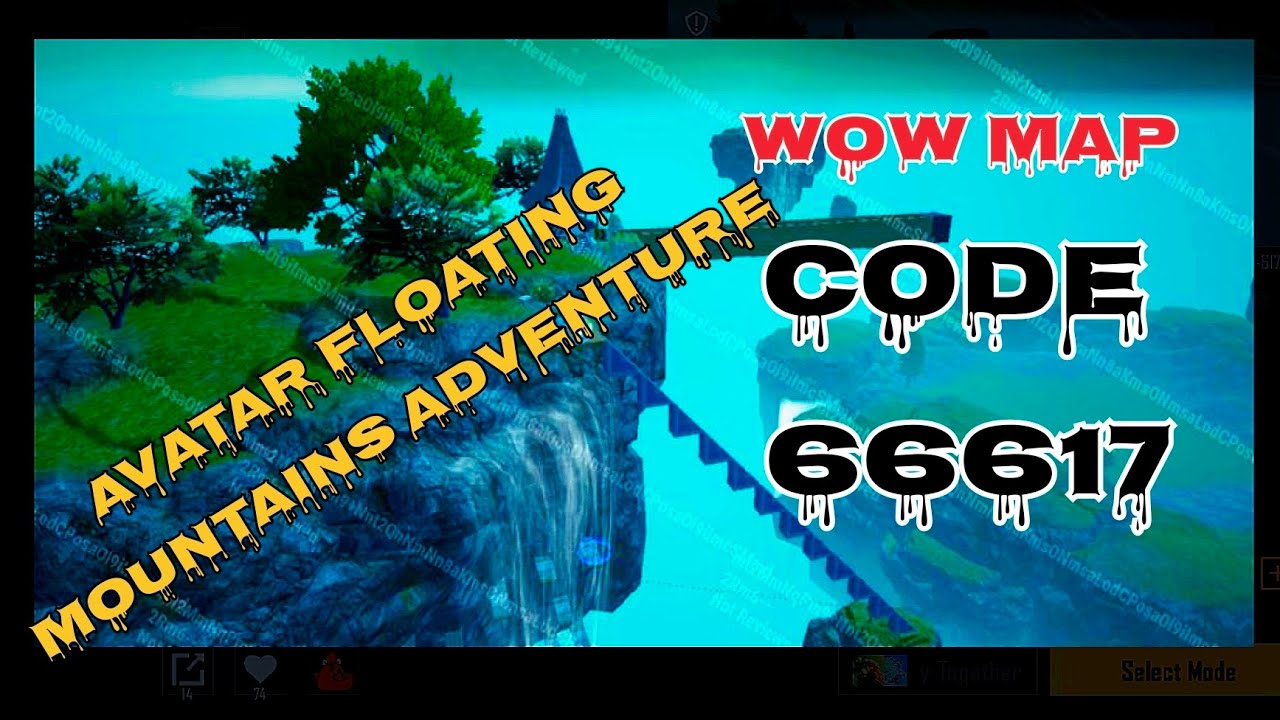 bgmi wow map code 66617 | AVATAR FLOATING MOUNTAINS ADVENTURE | BGMI WOW MAP CREATION CODE 66617