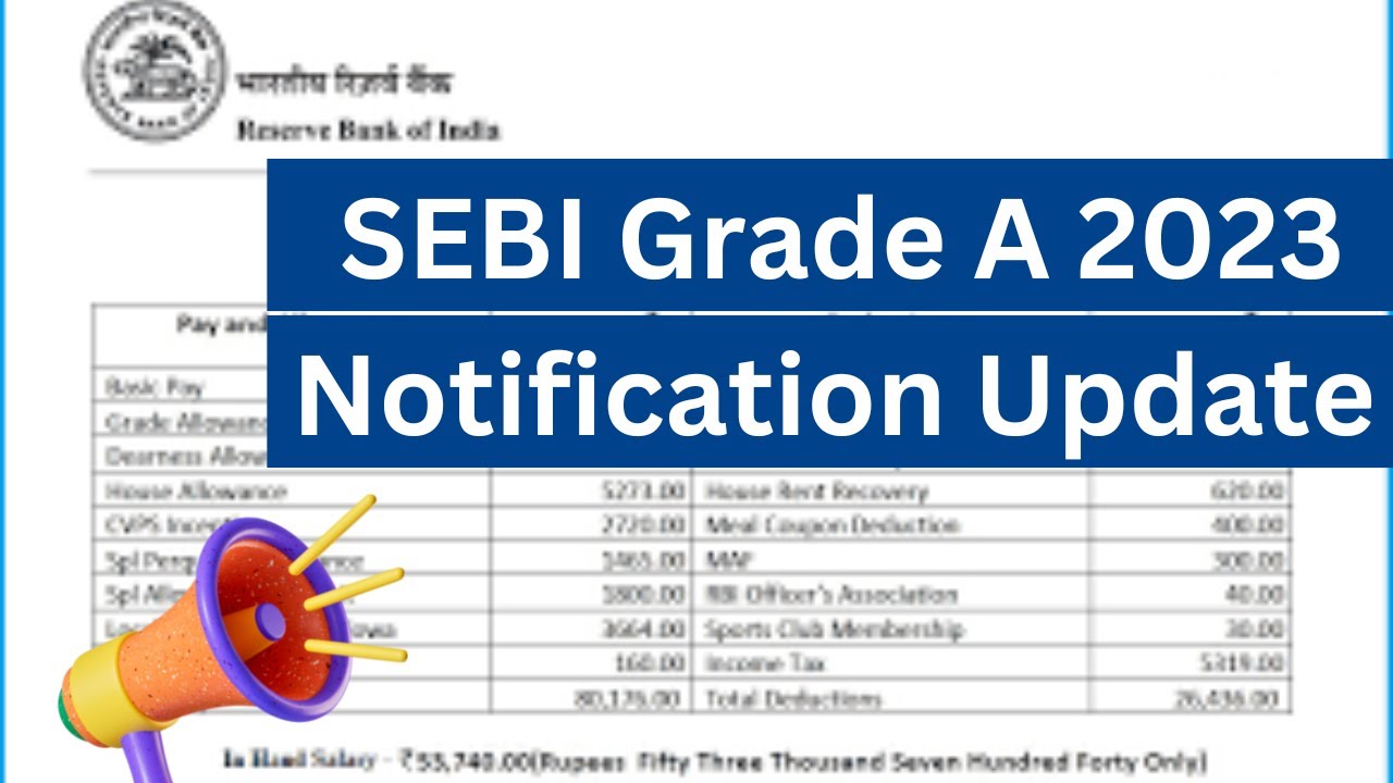 SEBI Grade A 2023 Notification Last Update - Big Announcement 