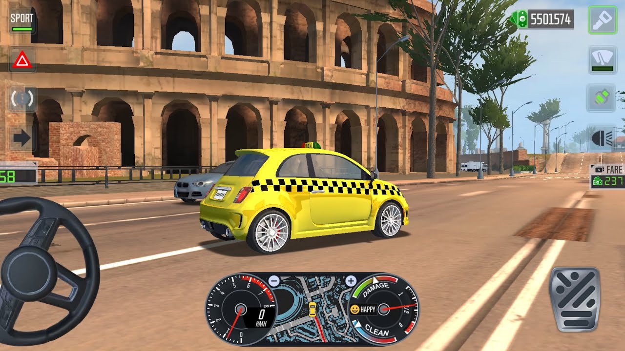 Abarth 500 Private Taxi | Rome | Taxi Car Simulator EVO Mobile Gameplay