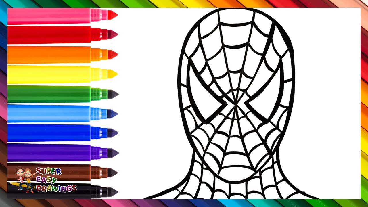 Draw and Color a Colorful Spiderman 🕷️🕸️🦸&zwj;♂️🌈 Drawings for Kids