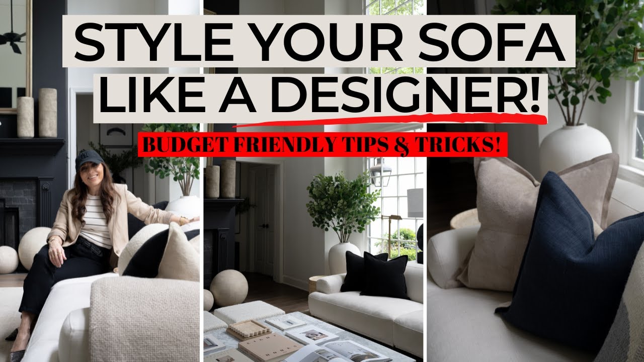 STYLE YOUR PILLOWS Like a DESIGNER! | SOFA STYLING HACKS | INTERIOR DESIGN