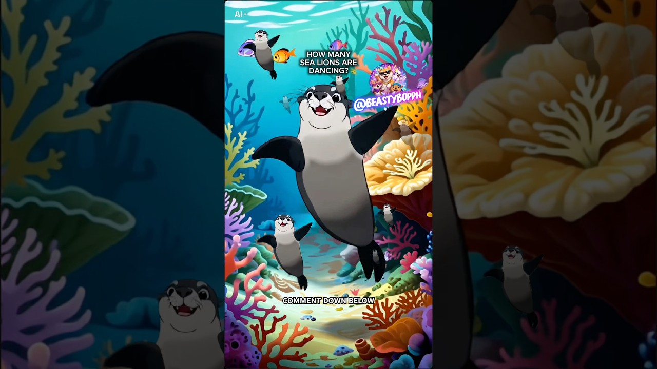 Can you guess how many sea lions are dancing? 🦭🫶🏻✨🌊 