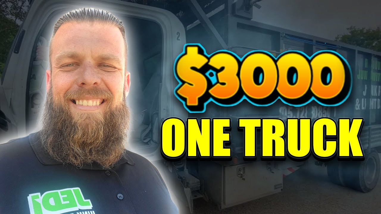 A Day In The Life Of Junk Removal With One Truck Making $3,000! Watch Our Future Ops Manager KILL IT