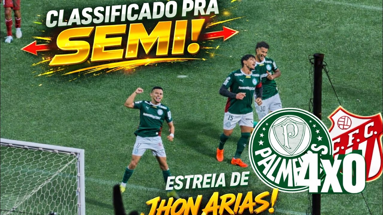 #VLOG - PALMEIRAS 4x0 CAPIVARIANO - CLASSIFICADO COM ESTREIA DE JHON ÁRIAS!!!