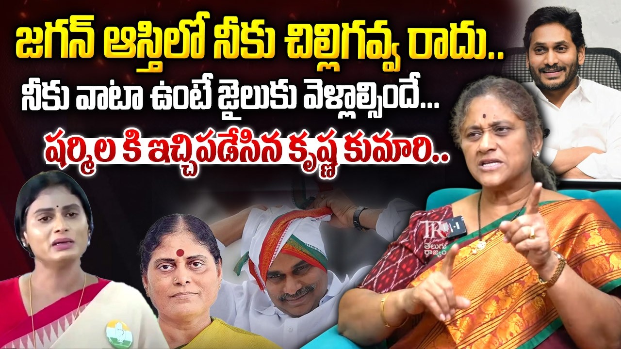 జగన్ ఆస్తిలో నీకు చిల్లిగవ్వ రాదు.. | Krishna Kumari About YS Family Properties Dispute | YS Jagan