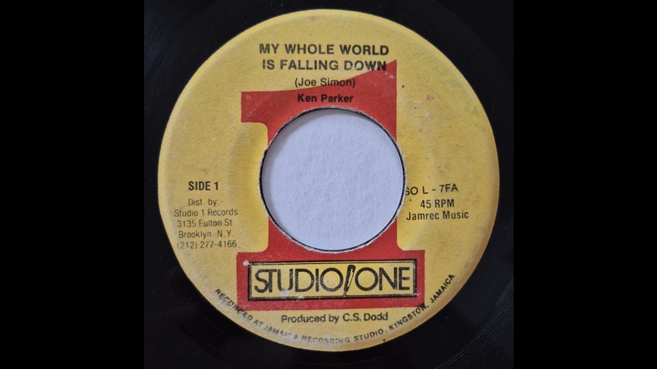 Ken Parker - My Whole World Is Falling Down - Studio One 7inch US 197x