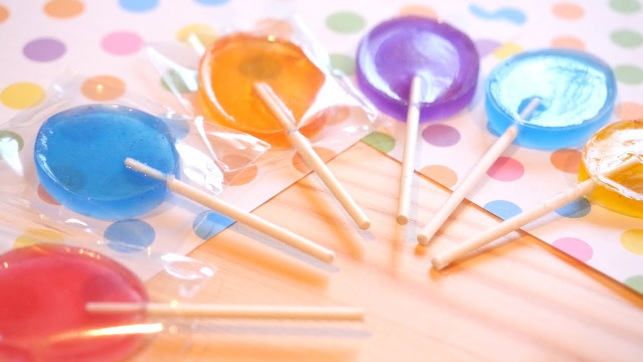 わあ、可愛い！レジンで棒つきキャンディー作り。making candy
